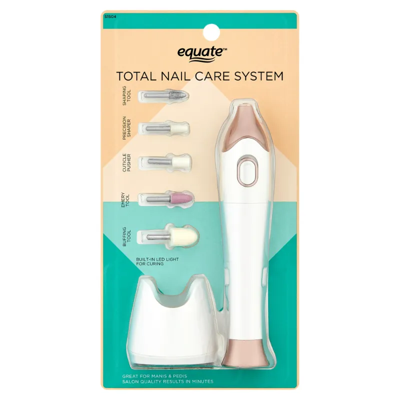 Photo 1 of Equate Beauty Brand, Total Nail Care System, 5 Interchangeable Attachments, Neutral Color