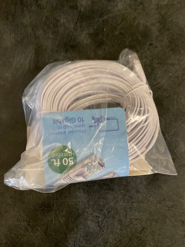 Photo 3 of Philips 50' Cat6 Flat Ethernet Cable - White