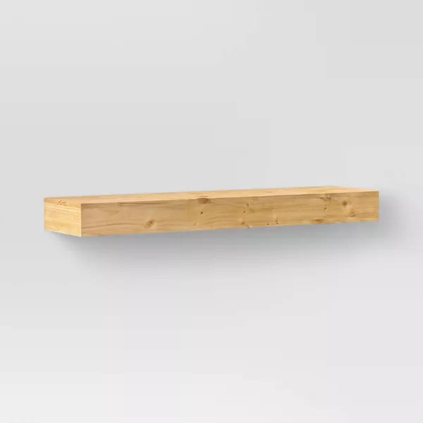Photo 1 of 24" Floating Light Wood Shelf Natural - Threshold