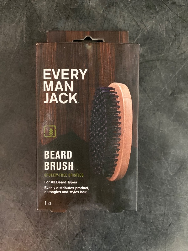 Photo 1 of Every Man Jack Men's Beard Hair Brush with Cruelty-Free Vegan Bristles