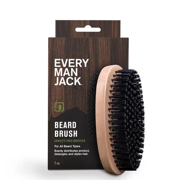 Photo 1 of Every Man Jack Men's Beard Hair Brush with Cruelty-Free Vegan Bristles