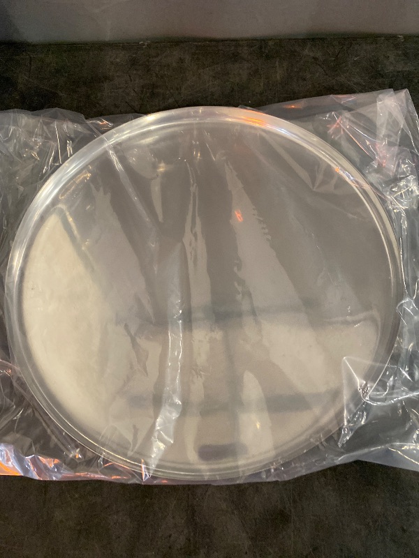 Photo 1 of Aluminum Charger Plate Silver - Threshold™: Luxury Round Serving Tray, 14.125", Spot Clean, Not Microwave/Dishwasher Safe