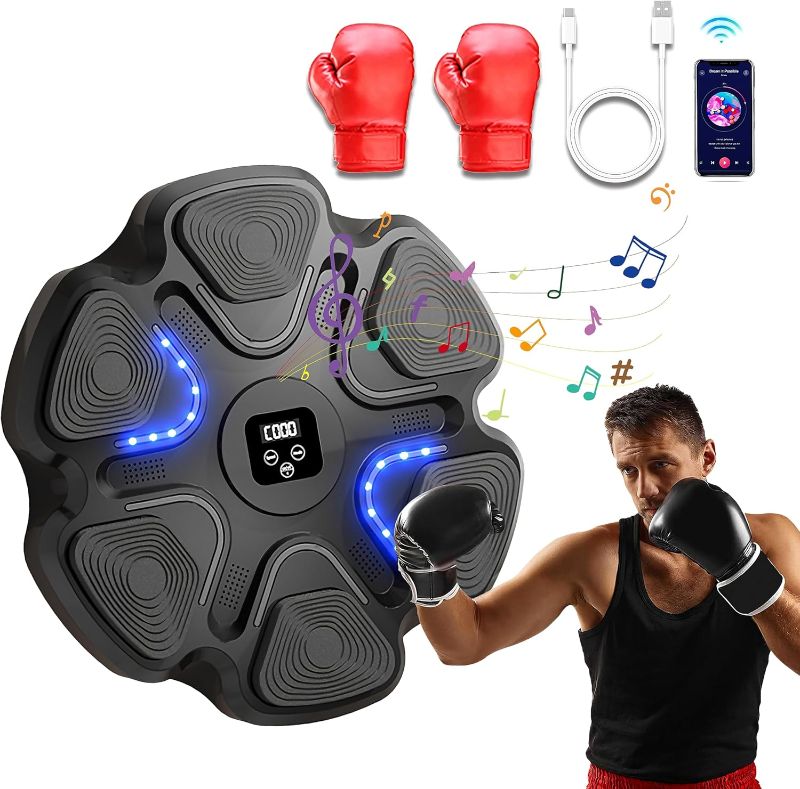 Photo 1 of New Type of Smart Bluetooth Music Boxing Target, with Wall-Mounted and Multiple Mode Switching, Suitable for Home Workout, Professional Training and Gym Exercise Boxing Equipment