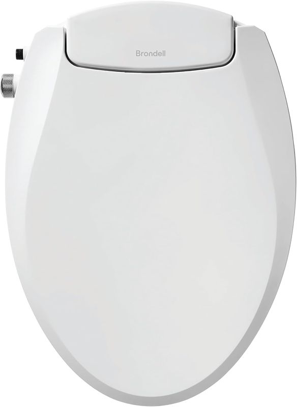 Photo 1 of Brondell Bidet Toilet Seat Non-Electric Swash Ecoseat, Fits Elongated Toilets, White - Dual Nozzle System, Ambient Water Temperature - Bidet with Easy Installation