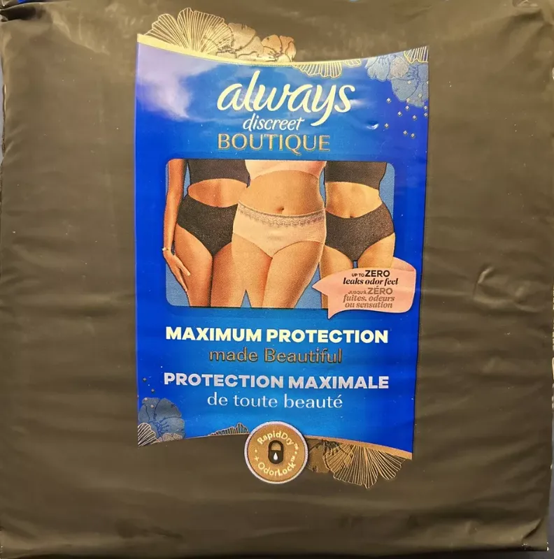 Photo 1 of Always Discreet Boutique Incontinence and Postpartum Underwear for Women, Maximum Protection L - 10.0 ea