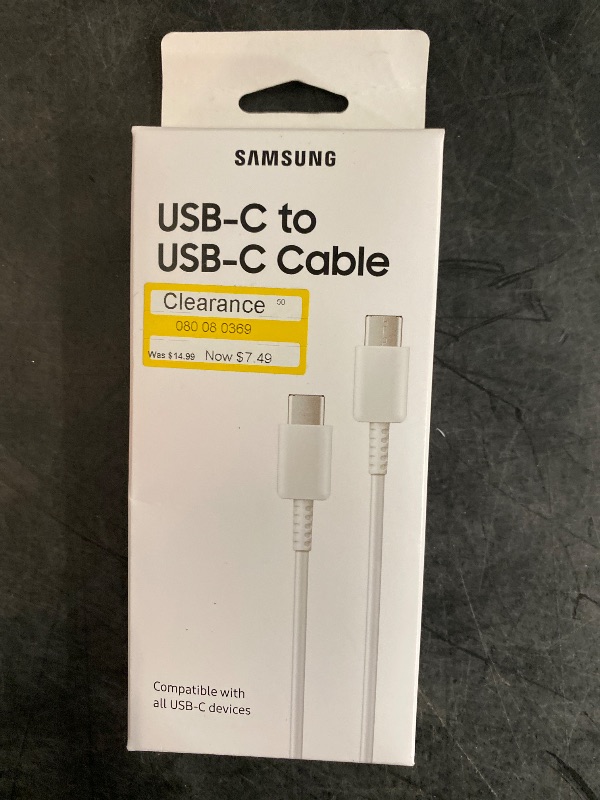 Photo 3 of Samsung 3.3' USB C to USB C Cable - White