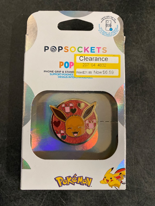 Photo 1 of PopSockets Pokemon Cell Phone Grip & Stand - Eevee Enamel Hearts