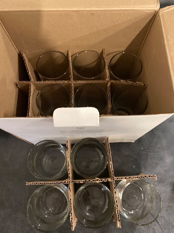 Photo 1 of 12pc Glass Shoreham Double Old Fashion and Highball Glasses Set