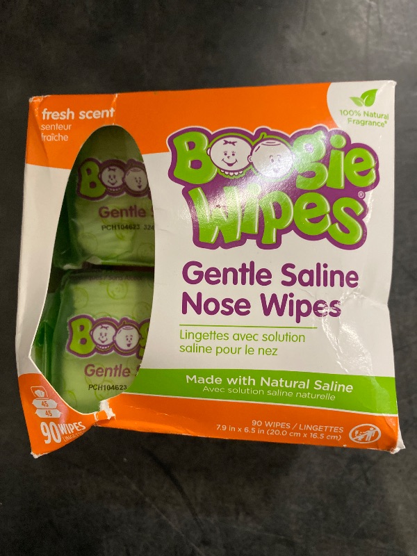 Photo 2 of Boogie Wipes Saline Nose Wipes Fresh Scent - 90ct