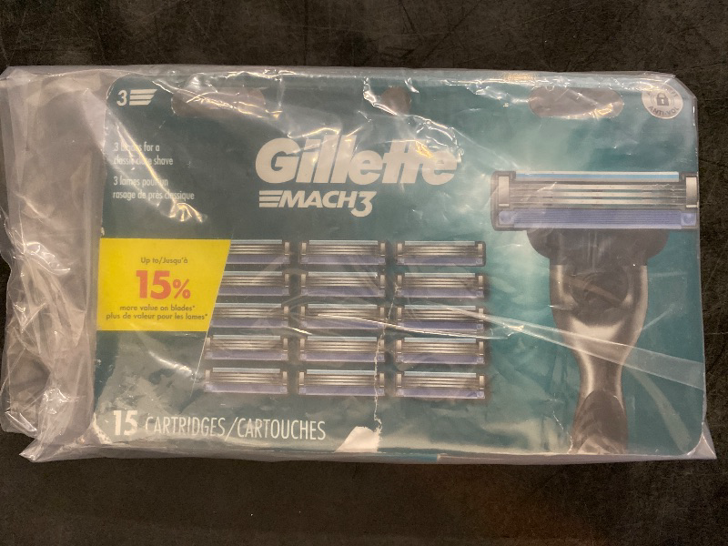 Photo 2 of Gillette Mach3 Men's Razor Blades, 15 Blade Refills