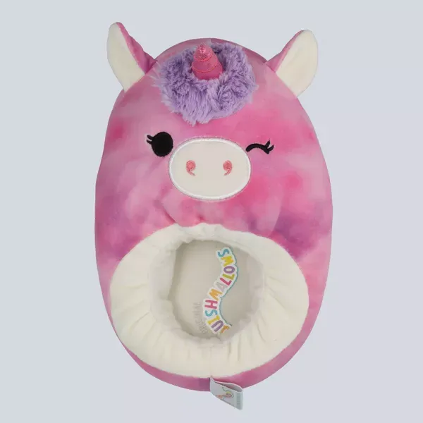 Photo 1 of Berry Purple Size 4-5 Squishmallows Kids' Lola the Unicorn Plush Slippers 