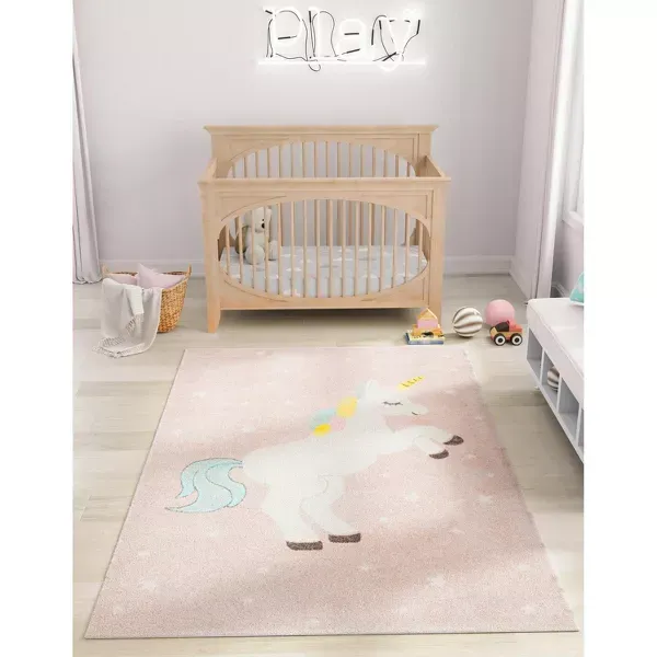 Photo 1 of Unique Loom Whimsy Kids Alicorn Unicorn Indoor Woven Area Rug