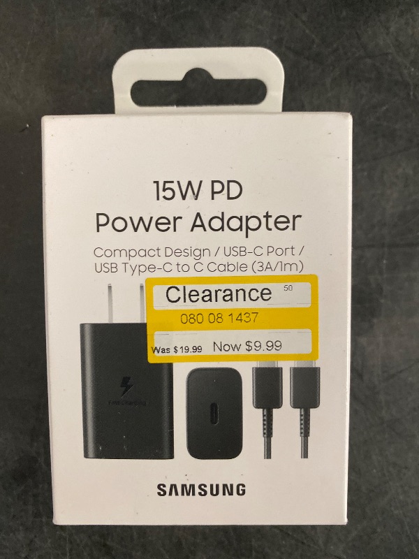 Photo 3 of SAMSUNG 15W Wall Charger Type C Black