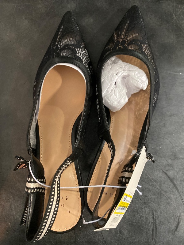 Photo 1 of Black 8 Women's Milan Slingback Kitten Heels