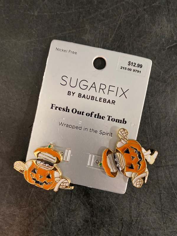 Photo 2 of BaubleBar Fresh Out of the Tomb Earrings - White/Orange