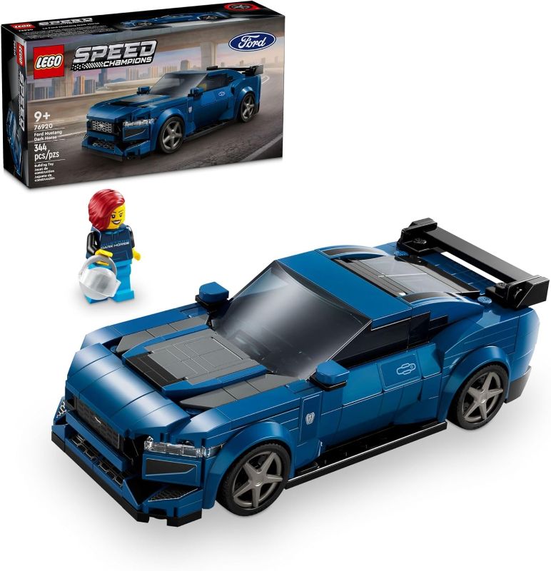 Photo 1 of LEGO Speed Champions Ford Mustang Dark Horse Sports Car Toy, Buildable Ford Mustang Toy for Kids, Blue Toy Car Model Set, Gift Idea for Boys and Girls Aged 9 Years Old and Up