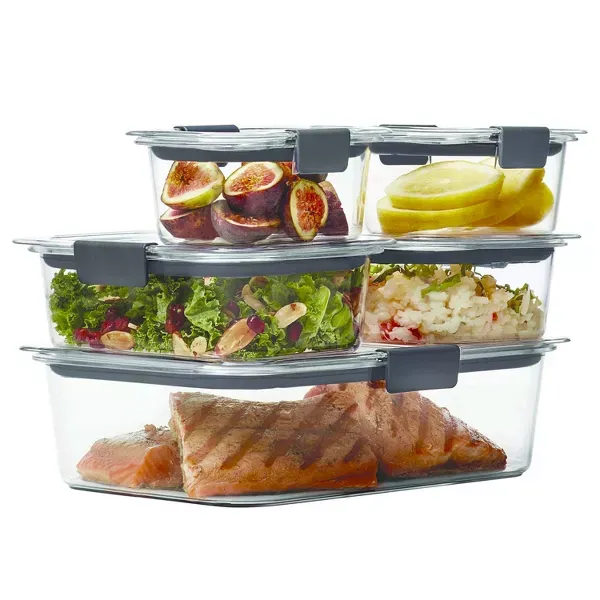 Photo 1 of Rubbermaid 10pc Brilliance Leak Proof Food Storage Containers with Airtight Lids: BPA-Free, Microwave & Freezer Safe