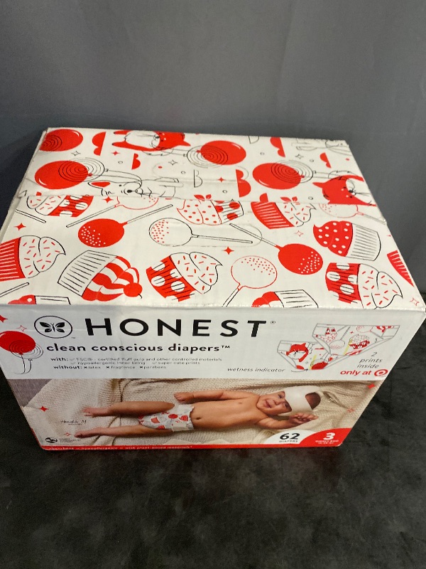 Photo 2 of The Honest Company Clean Conscious Disposable Diapers In-RED-Ibly Delicious & So Fetch