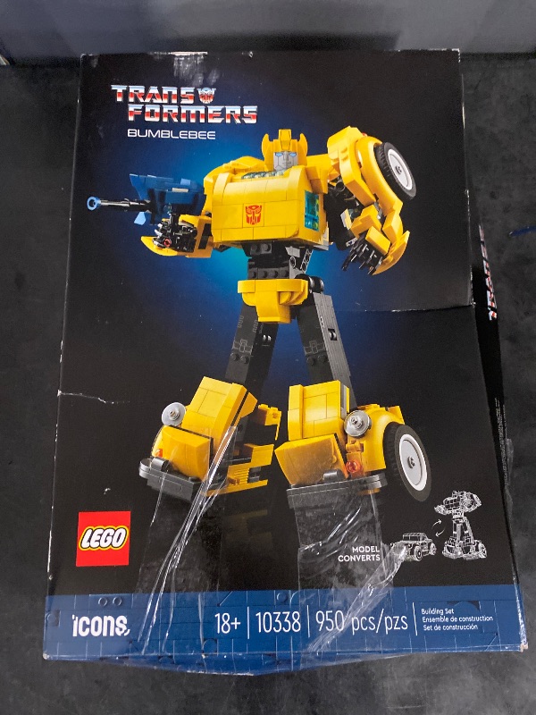 Photo 2 of LEGO Icons Transformers Bumblebee Action Figure, Collectible Building Set for Adults