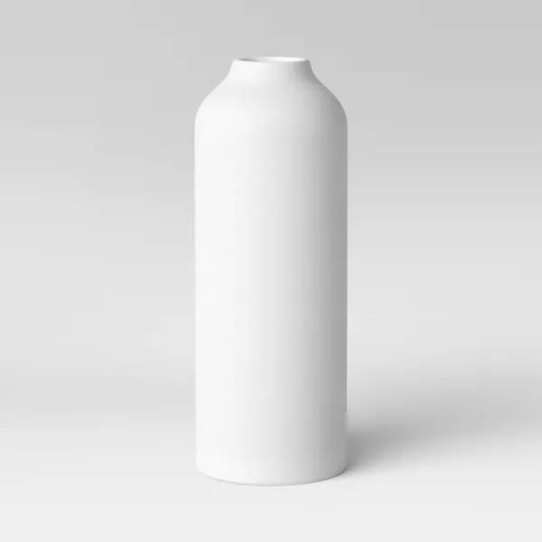 Photo 1 of Textured Ceramic Vase White