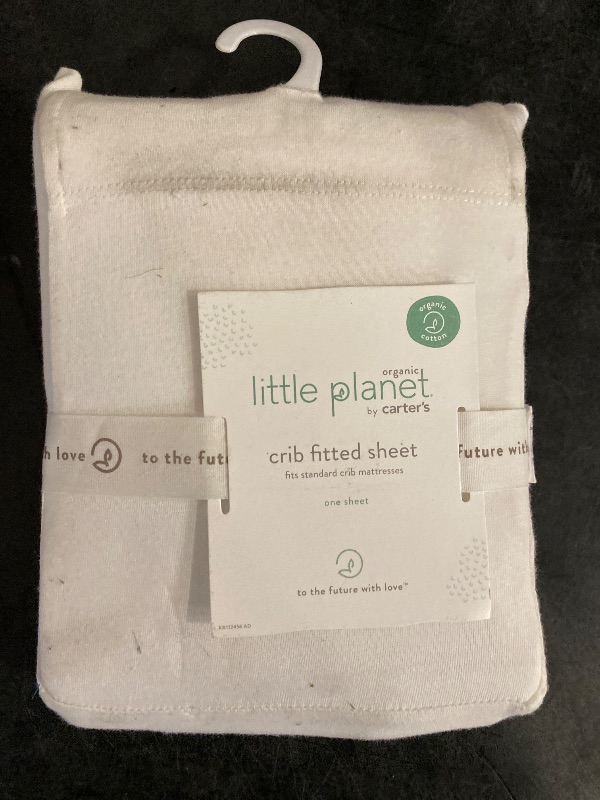 Photo 2 of Carter's Just One You Little Planet Solid Crib Sheet Cream