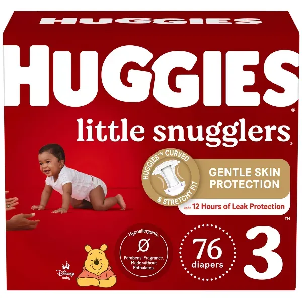 Photo 1 of Huggies Little Snugglers Size 3 Baby Diapers - 76 Count