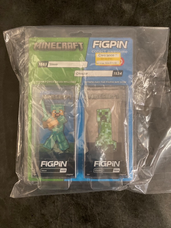 Photo 3 of FiGPin Minecraft 2pk - Steve and Creeper