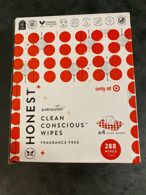 Photo 2 of The Honest Company Plant-Based Baby Wipes - RED-y to Celebrate - 288ct