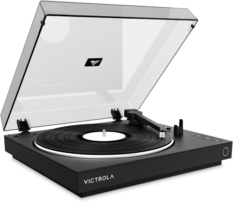 Photo 1 of Victrola Fully Automatic Bluetooth Turntable with Audio Technica ATN3600L Cartridge, Automatic Repeat Function, 2-Speed Vinyl Record Player, Wireless Bluetooth Streaming, Preamp and Aluminum Platter