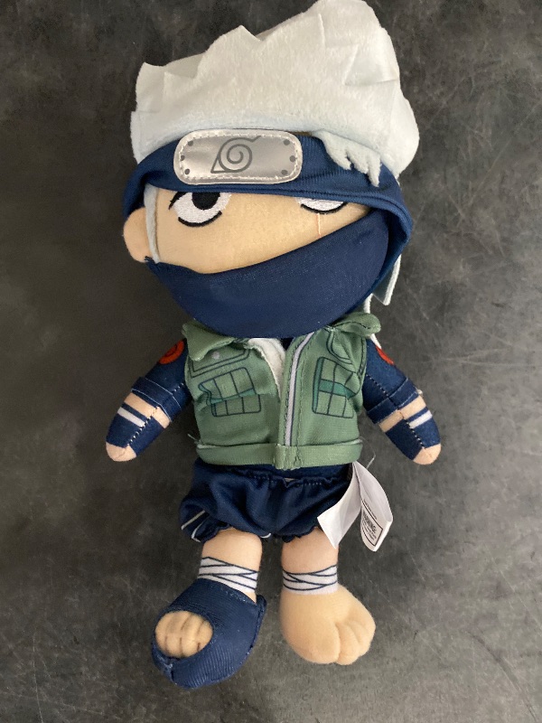 Photo 2 of JUST FUNKY Naruto Shippuden Plush | 9” Tall Collectible Anime Plush | Naruto Action Figure Plush | Kakashi Hatake Plush | Plush Pillow for 14+ | Ideal for Naruto Merch Collector | Officially Licensed