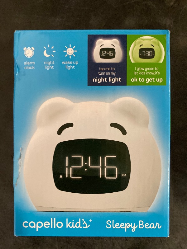 Photo 3 of Kids' Wake Up Light Alarm Bear Clock White