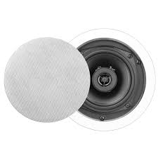 Photo 1 of Micca 8" 2-Way in Ceiling or Wall Round Speakers, 4 Pack, 8 Inch Woofer, 9.75" Cutout Diameter, Low Profile Rimless Design, for Indoor Rooms or Covered Outdoor Porches, White, Paintable