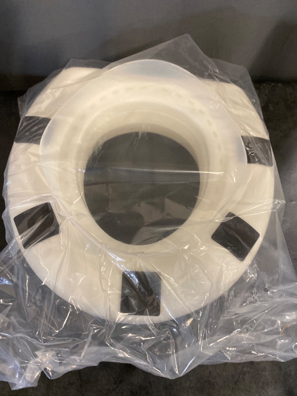 Photo 1 of HealthSmart Enhanced Comfort 5" Raised (Round) Toilet Seat Riser 5 Slip Resistant Pads FSA/HSA Eligible Toilet Seat Risers for Seniors Padded Toilet Seat Elevation 15.7 x 15.2 x 6.1