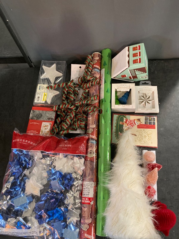 Photo 2 of 13 Item Seasonal & Party Supplies, Kitchen & Dining | 2 Count Star Taper Candle Holders, 26pc Christmas Alphabet Cookie Cutter Set Silver, 40ct Christmas Bow Bag, 2ct Curl Swirl Plaid Christmas Decorative Gift Bow Red/Green, 40 sq ft Star Wars: The Mandal