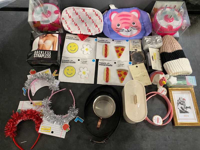 Photo 1 of 26 Item Bundle Beauty Accessories, Jewelry, Kitchen & Dining, Women's Clothing, Home Decor, Arts & Crafts & Sewing | 2CT. Nail Drying Station, 2CT. Back to School Love Icon Tinsel Headband White, Fashion Forms Women's Adhesive Strapless Backless Bra C Siz