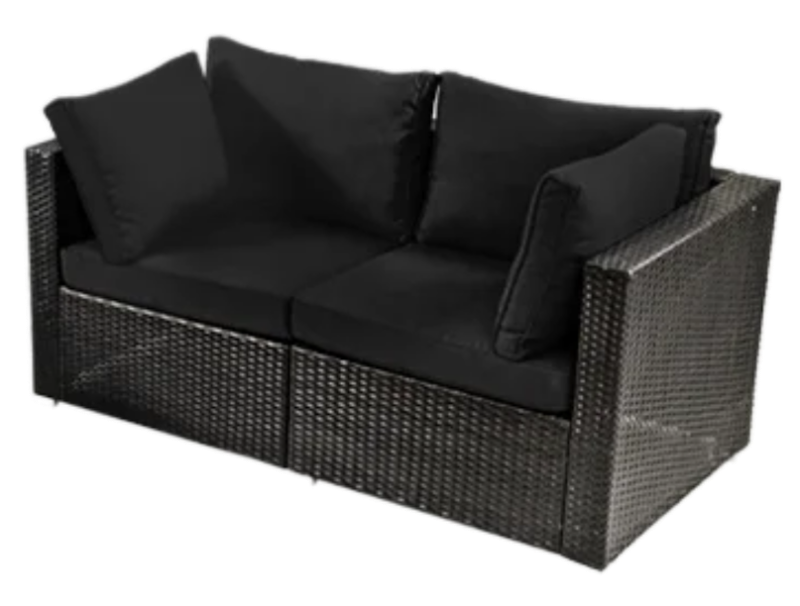 Photo 1 of Patiojoy  Rattan Patio Sofa  - No Cushion 