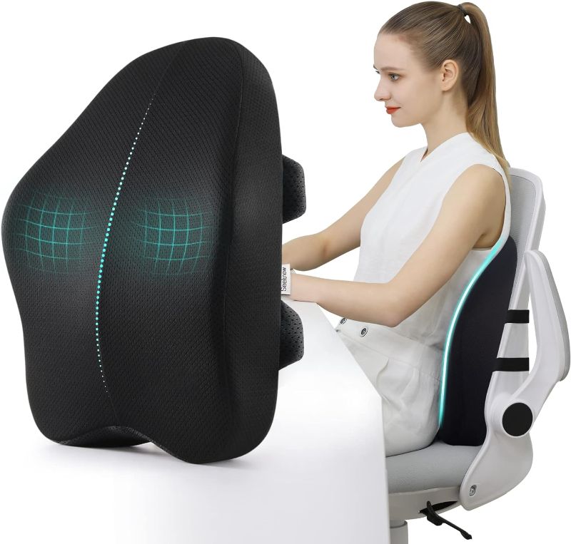 Photo 1 of Lumbar Support Pillow for Office Chair Back Support Pillow for Chair Car Seat Back Support Ergonomic Back Chair Pillow Desk Chair Back Cushion for Back Pain Back Rest Pillow Lumbar Back support