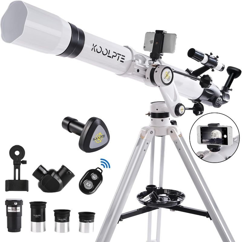 Photo 1 of Telescope with Digital Eyepiece - Astronomy Refracting Telescope 90mm Aperture 900mm Vertisteel Altazimuth Mount, Compact and Powerful for Beginners,Professionals and Kids, Perfect for Observing White