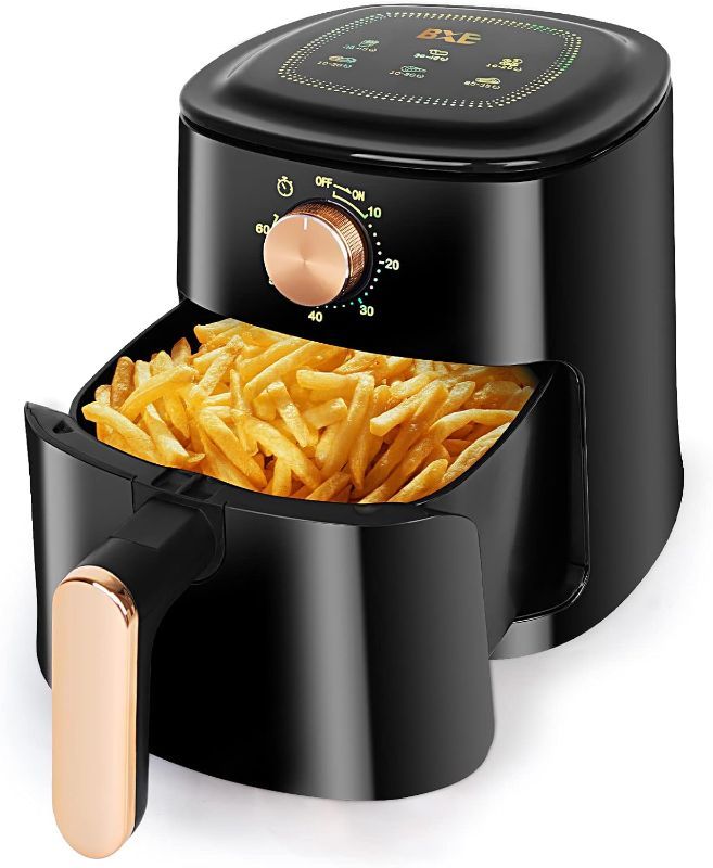 Photo 1 of BXE Air Fryer Healthy Oil-Free Cooking Non-Stick Easy To Clean Quiet Operation With Temperature And Time Control 80% Less Oil Ideal For Quick And Easy Meals Black
