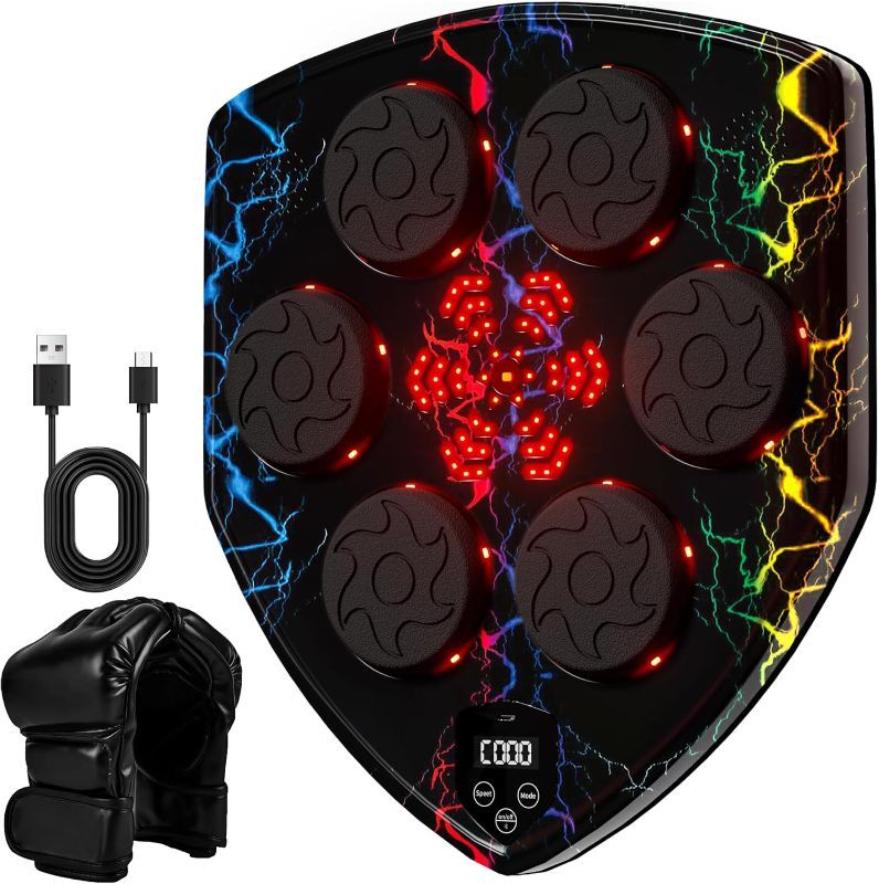 Photo 1 of Electronic Music Boxing Machine, Boxing Training Equipment, Wall Mounted Punching Pad Machine, Target Workout Boxing Trainer
