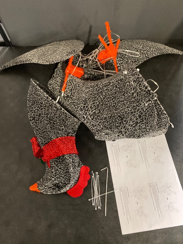 Photo 1 of 2ft  Chicken Christmas Decorations Indoor Outdoor Lighted Chicken Pre Lit Pop Up Collapsible for Lawn Porch Yard Décor Xmas Vacation Party with Led Lights-Metal Stand