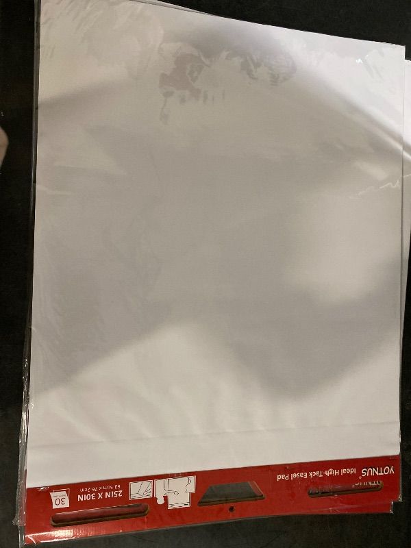 Photo 1 of 25" x 30" Flip Chart Paper, Sticky Easel Pad with Carrying Handle, Easel Paper with Self-Adhesive, Large Sticky Chart Paper 30 Sheets/Pad (2 Pad)