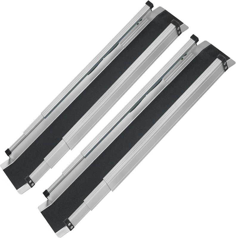 Photo 1 of DMI Ramps For Wheelchairs For Home | 600 lb capacity | Adjustable Portable Wheelchair Ramp 3-5 Ft Long 4.5 In Wide | 2 Wheelchair Ramps For Home Steps | Handicap Ramp | Temporary Ramp Over Stairs