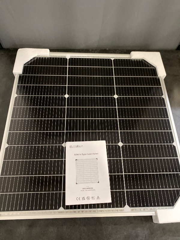 Photo 1 of N-Type 16BB 50W Solar Panel, 50 Watt Solar Panel 12V, 25% High Efficiency Monocrystalline PV Modules,Ideal for RV,Trailer, Camper, Marine, Rooftop,Off-Grid (1PCS 50w)