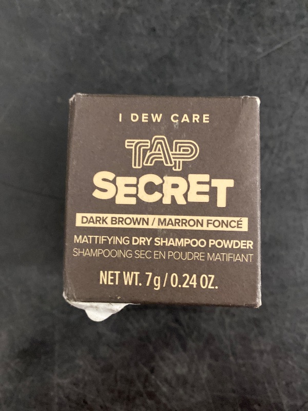 Photo 1 of I DEW CARE Biotin Clarifying Dry Shampoo - Tap Secret Dark Brown | Strengthening & Volumizing, Powder Type, Refillable, Travel size, Non-aerosol, Brunette, Korean Ginseng, 0.26 Oz