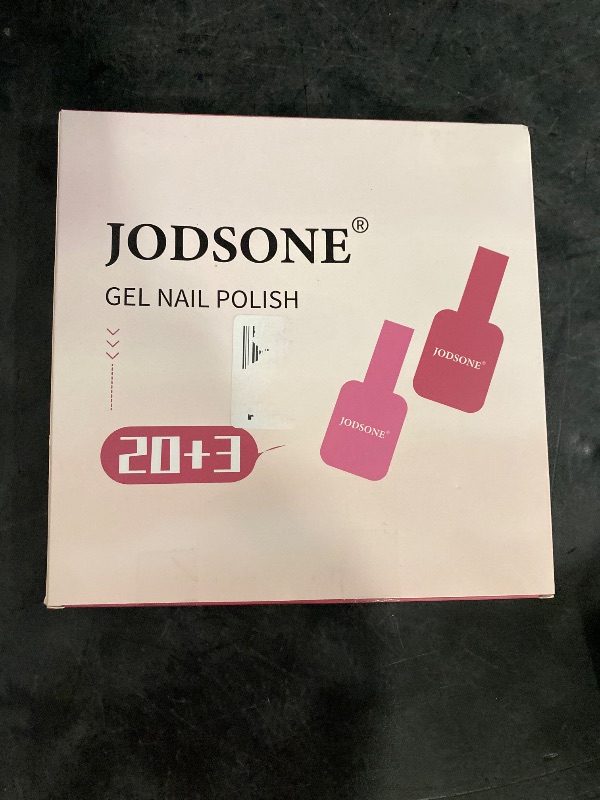 Photo 1 of JODSONE 20 Glitter Color Gel Nail Polish Kit 3 Bottles of No Wipe Base Coat Glossy and Matte Top Coat Gel Polish Set High Shine Gorgeous
