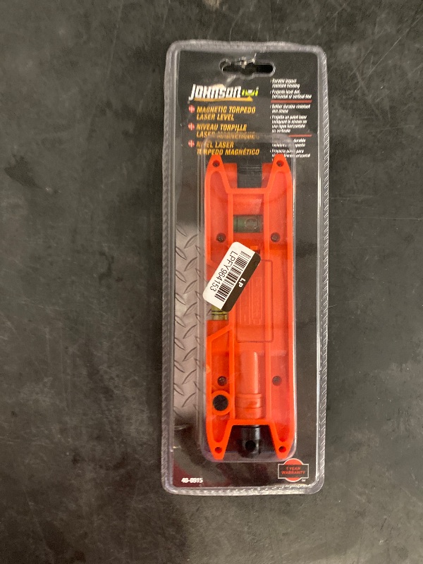 Photo 1 of Johnson Level & Tool 40-0915 Magnetic Torpedo Laser Level, 2" x 6", Orange, 1 Level