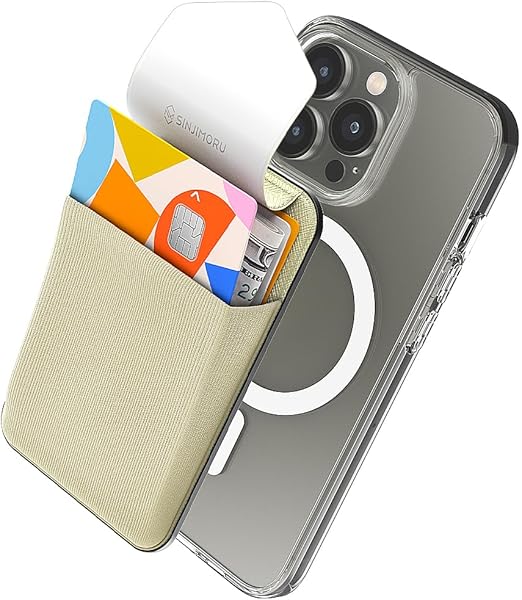 Photo 1 of Sinjimoru Privacy Cover Magnetic Card Holder, Magnetic Phone Wallet Stick on as Credit Card Holder for MagSafe Compatible with iPhone 16 15 14 13 12 Series. M-Flap