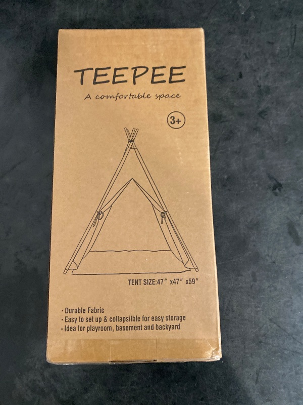 Photo 1 of Kids Teepee Tent for Kids,Kids Play Tent for Girls & Boys, Gifts Playhouse for Kids Indoor Outdoor Games, Kids Toys House for Baby (Teepee Tent for Kids)