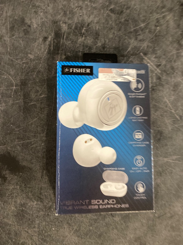 Photo 1 of FISHER® Vibrant Sound True Wireless Earphones, White